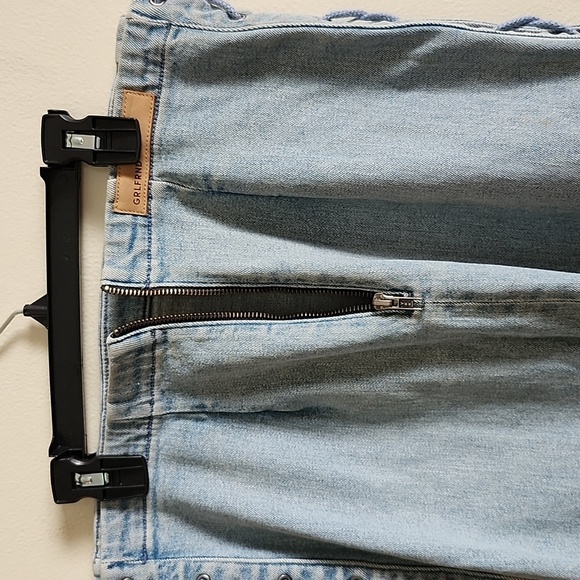 Revolve GRLFRND Crystal Lace Up Skirt in color beat drop sexy midi jean skirt - Picture 12 of 12